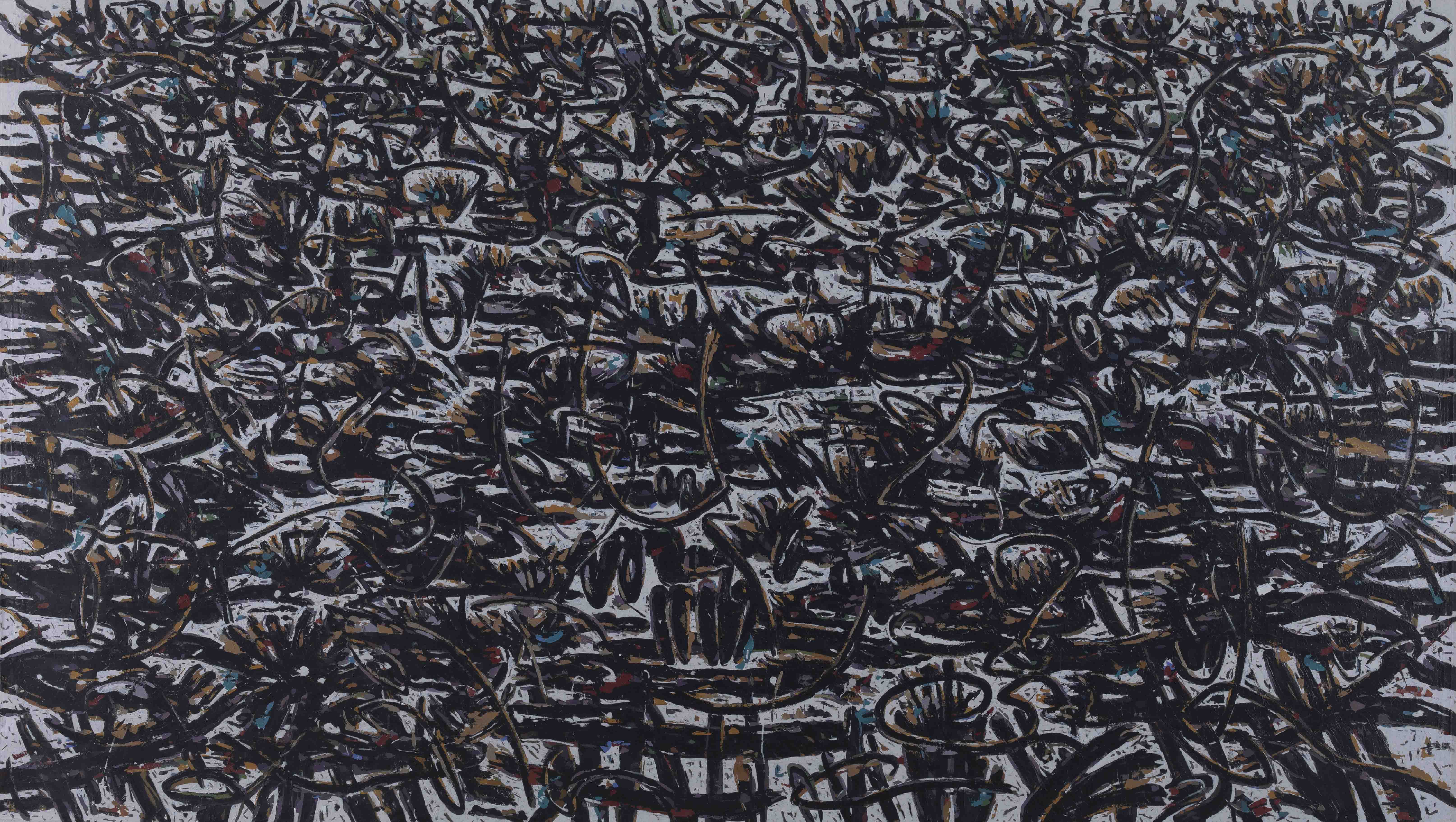 John Adams"a saygi, tuval üzeri yagli boya, 250x450 cm, 2017